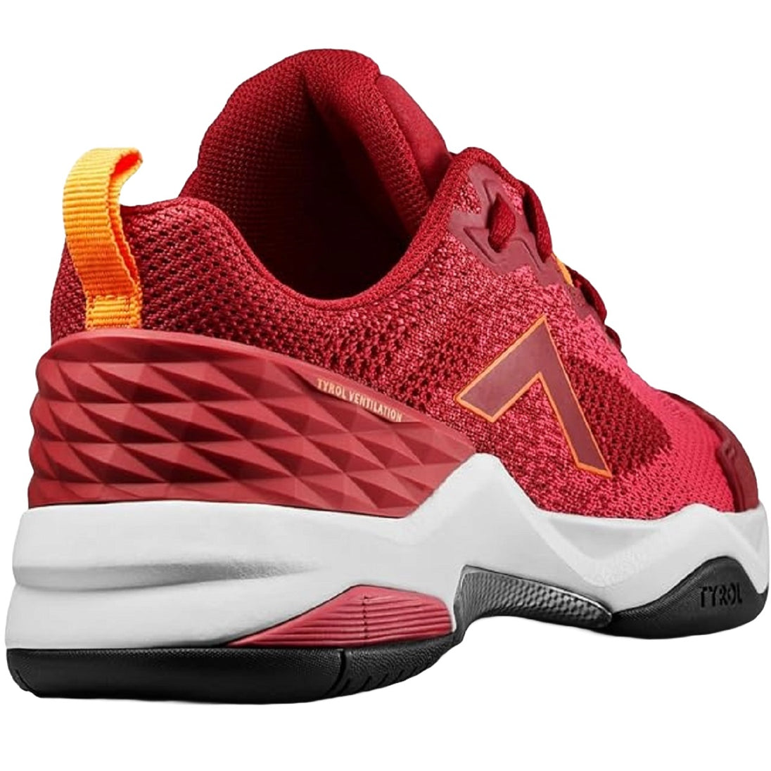 6000-PKCR Tyrol Women's Smash Pickleball Shoes (Pink/Crimson) - Heel