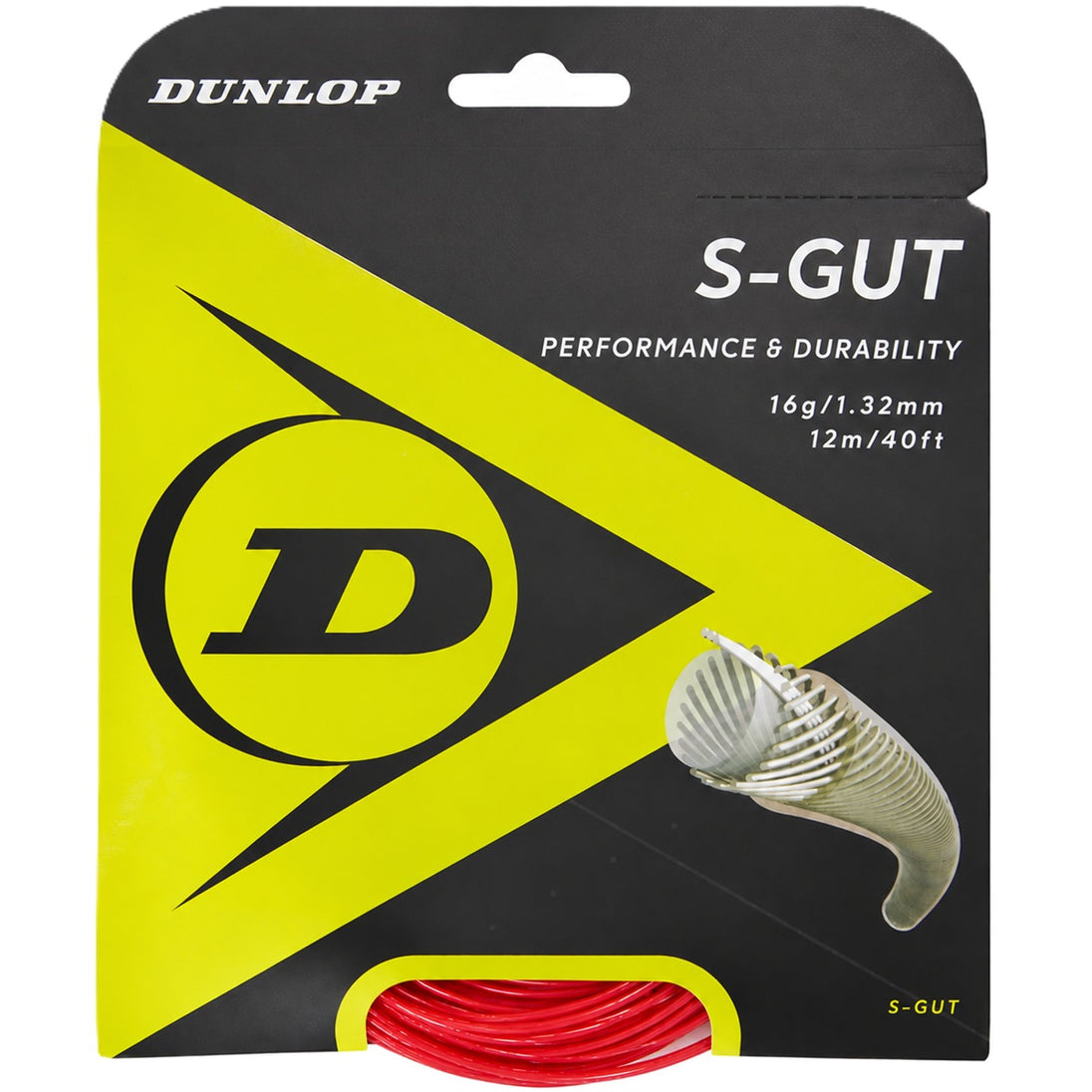 Dunlop S-Gut 17g Red Tennis String (Set)