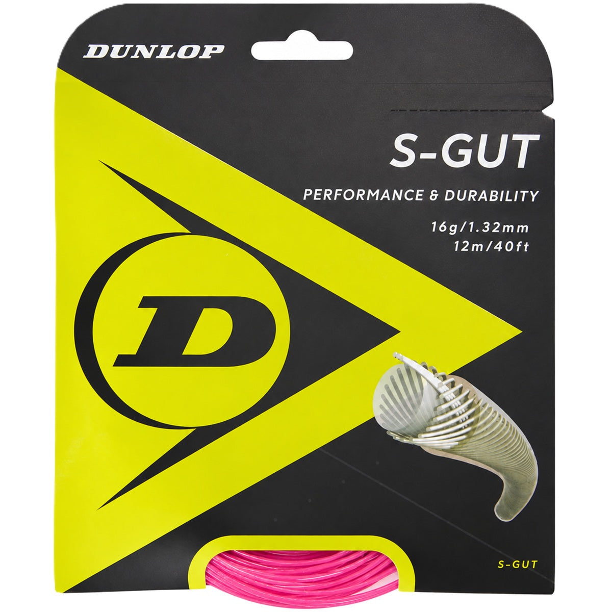 Dunlop S-Gut 17g Pink Tennis String (Set)