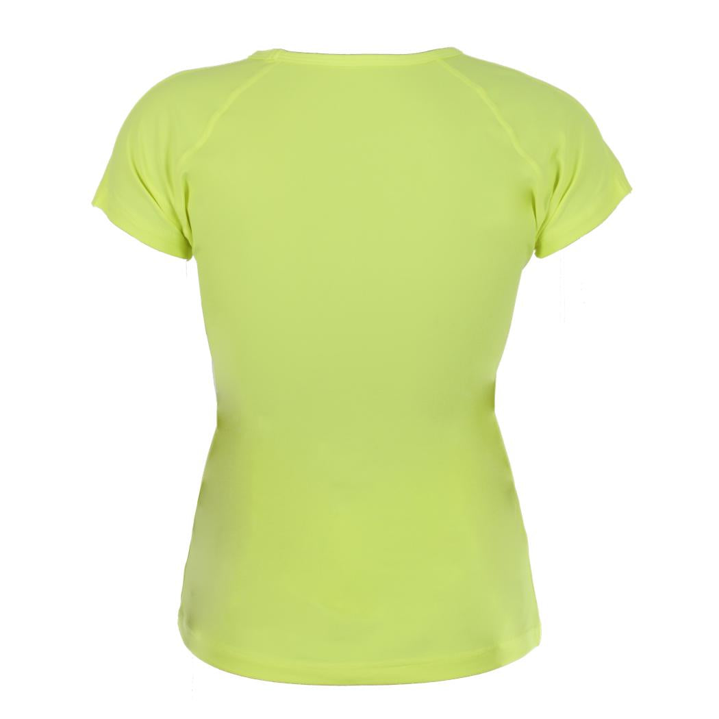 Sofibella Women's Classic Mock Sleeve Tennis Top (Electric Yellow)