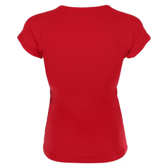 Sofibella Women's Classic Mock Sleeve Tennis Top (Red)