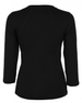 Sofibella Women's Classic 3/4 Sleeve Tennis Top (Black)