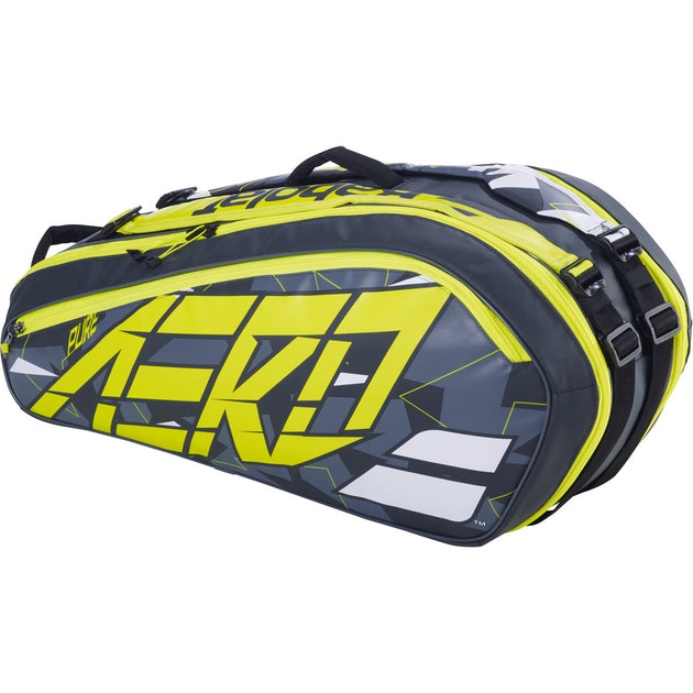 751222 Babolat Pure Aero Racquet Holder x6 Tennis Bag (Black/Yellow)