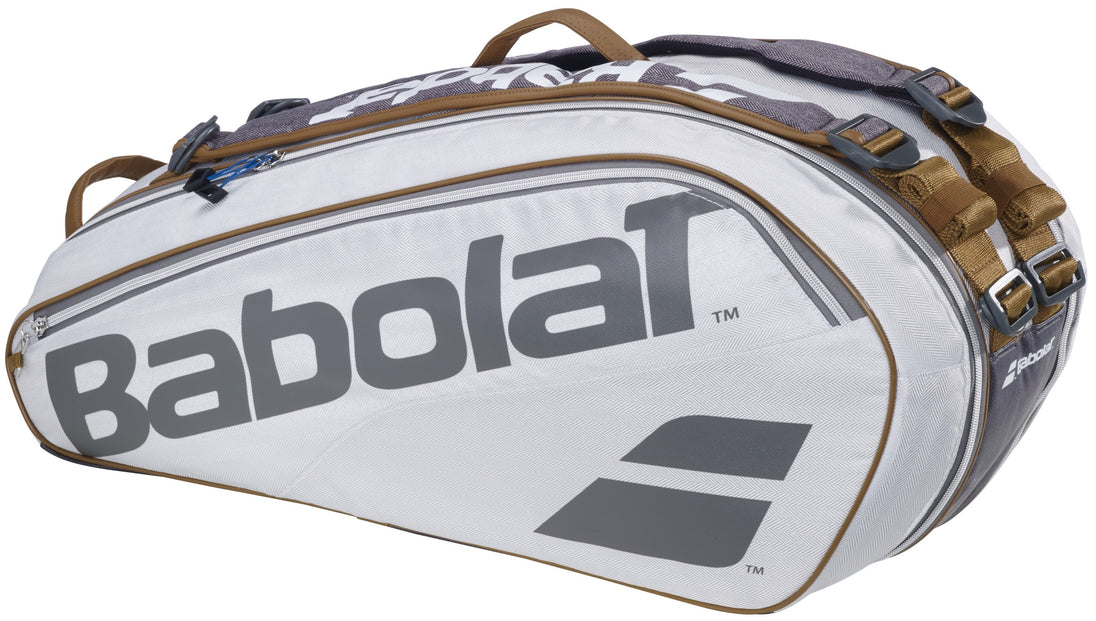 751230-101MY Babolat Pure Wimbledon Racquet Holder x6 Tennis Bag (White)