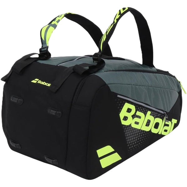 751238-100MY Babolat Pure Aero Racquet Holder x12 Tennis Bag (Metallic Grey/Black/Fluo Yellow)