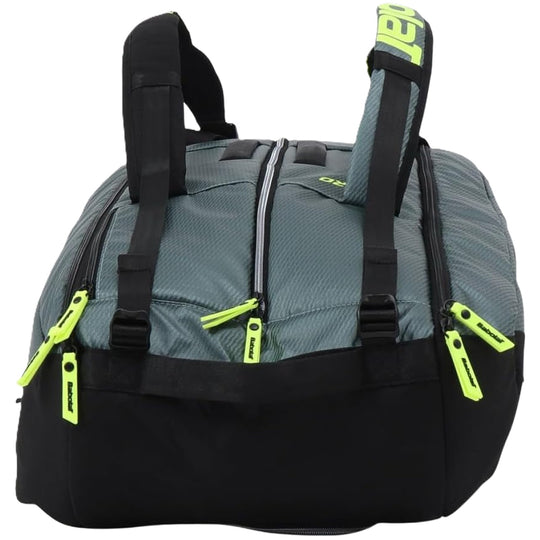 751238-100MY Babolat Pure Aero Racquet Holder x12 Tennis Bag (Metallic Grey/Black/Fluo Yellow)