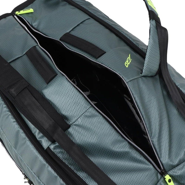 751238-100MY Babolat Pure Aero Racquet Holder x12 Tennis Bag (Metallic Grey/Black/Fluo Yellow)