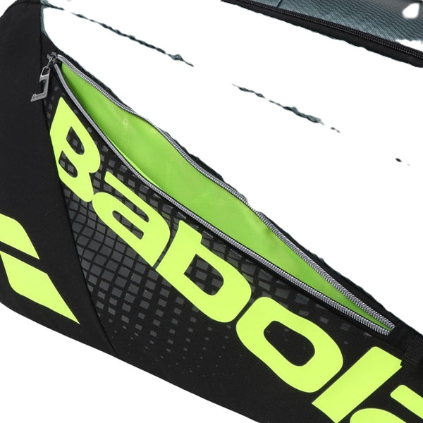 751238-100MY Babolat Pure Aero Racquet Holder x12 Tennis Bag (Metallic Grey/Black/Fluo Yellow)