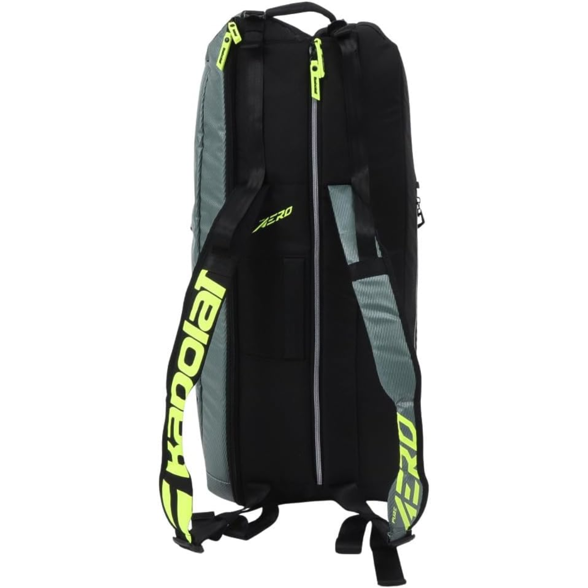 751239-100MY  Babolat Pure Aero RH x 6 Tennis Bag (Metallic Grey/Black/Fluo Yellow)