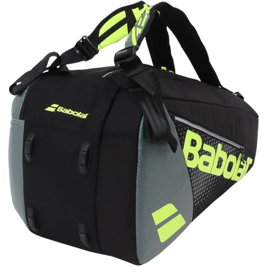 751239-100MY  Babolat Pure Aero RH x 6 Tennis Bag (Metallic Grey/Black/Fluo Yellow)