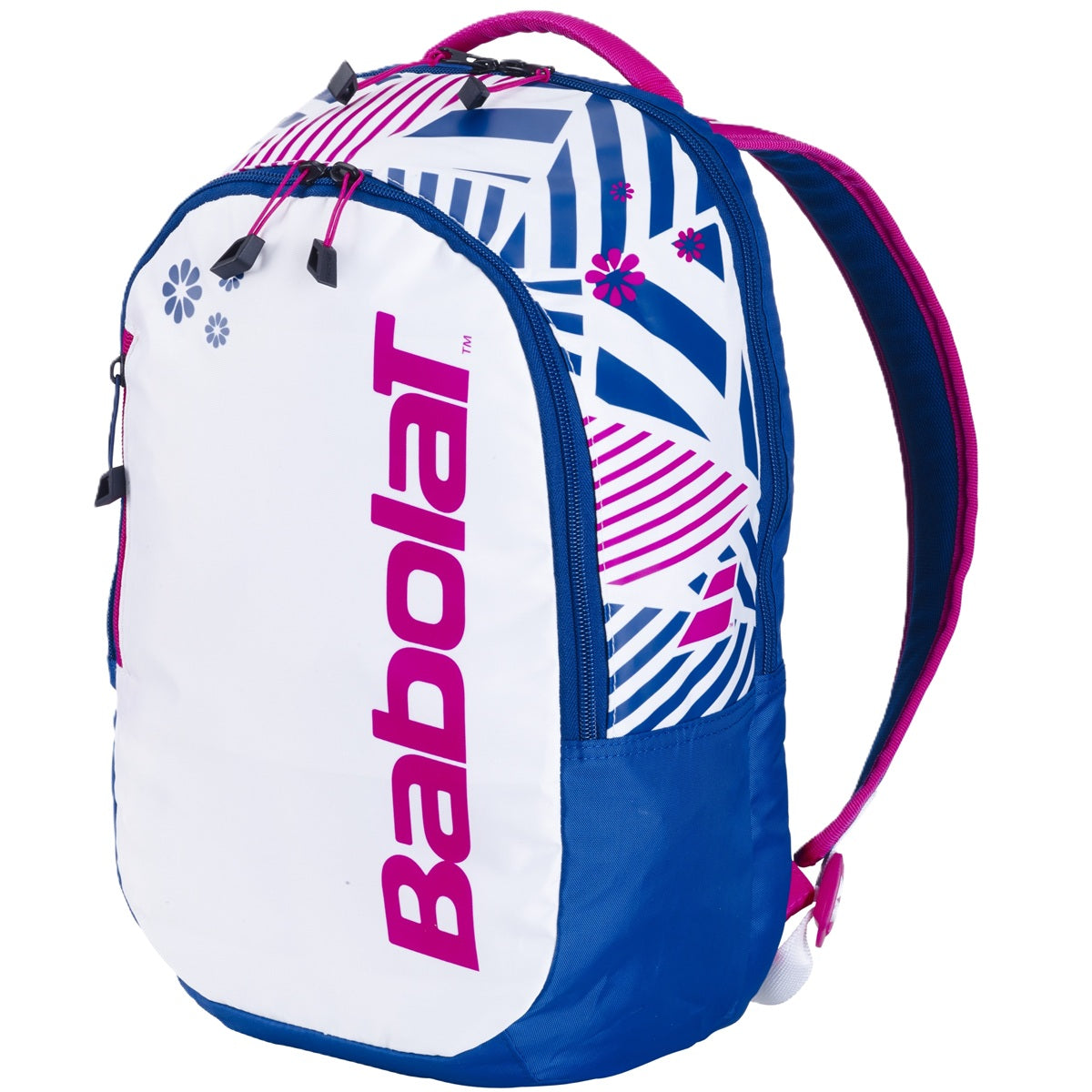 753108-366 Babolat Kids Tennis Backpack (White/Blue/Pink)