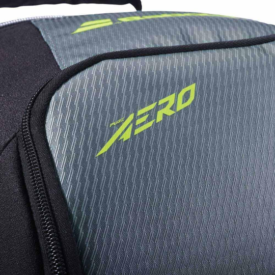 753114-100  Babolat Pure Aero Tennis Backpack (Metallic Grey/Black/Fluo Yellow)