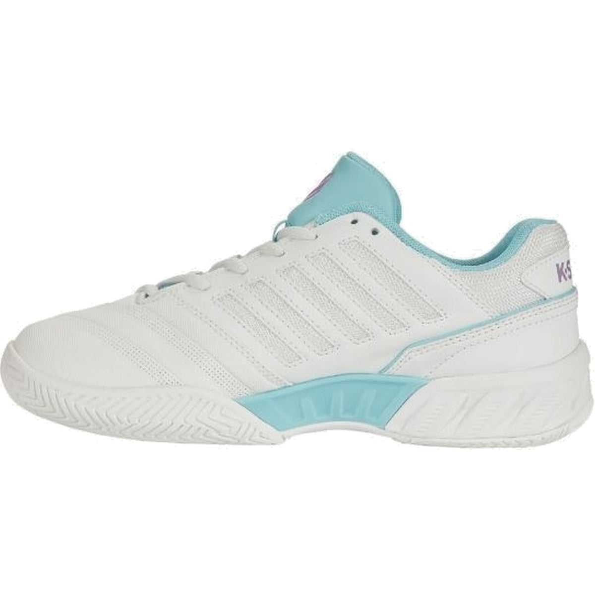86989-190 K-Swiss Juniors Bigshot Light 4 Tennis Shoes (White/Blue/Lilac)