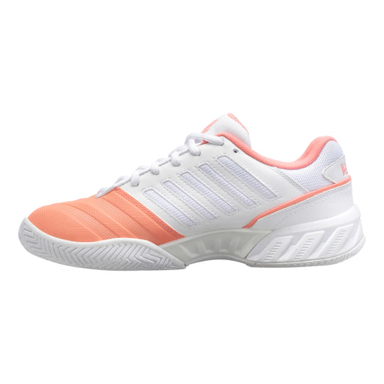86989-683 K-Swiss Juniors Bigshot Light 4 Tennis Shoes (Peach Amber/White/Asphalt)