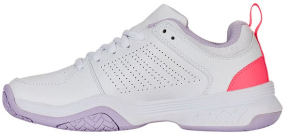 94428-182 K-Swiss Women's Court Express 2 Tennis Shoes (White/Orchid Petal/Neon Blaze)