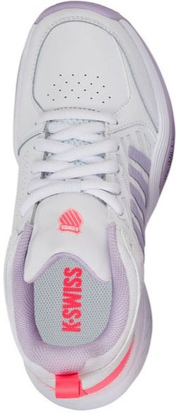 94428-182 K-Swiss Women's Court Express 2 Tennis Shoes (White/Orchid Petal/Neon Blaze)