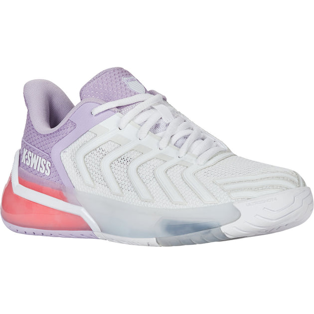 94437-182 K-Swiss Women’s Ultrashot 4 Tennis Shoes (White Orchid Petal Neon Blaze)