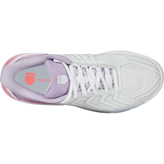 94437-182 K-Swiss Women’s Ultrashot 4 Tennis Shoes (White Orchid Petal Neon Blaze)