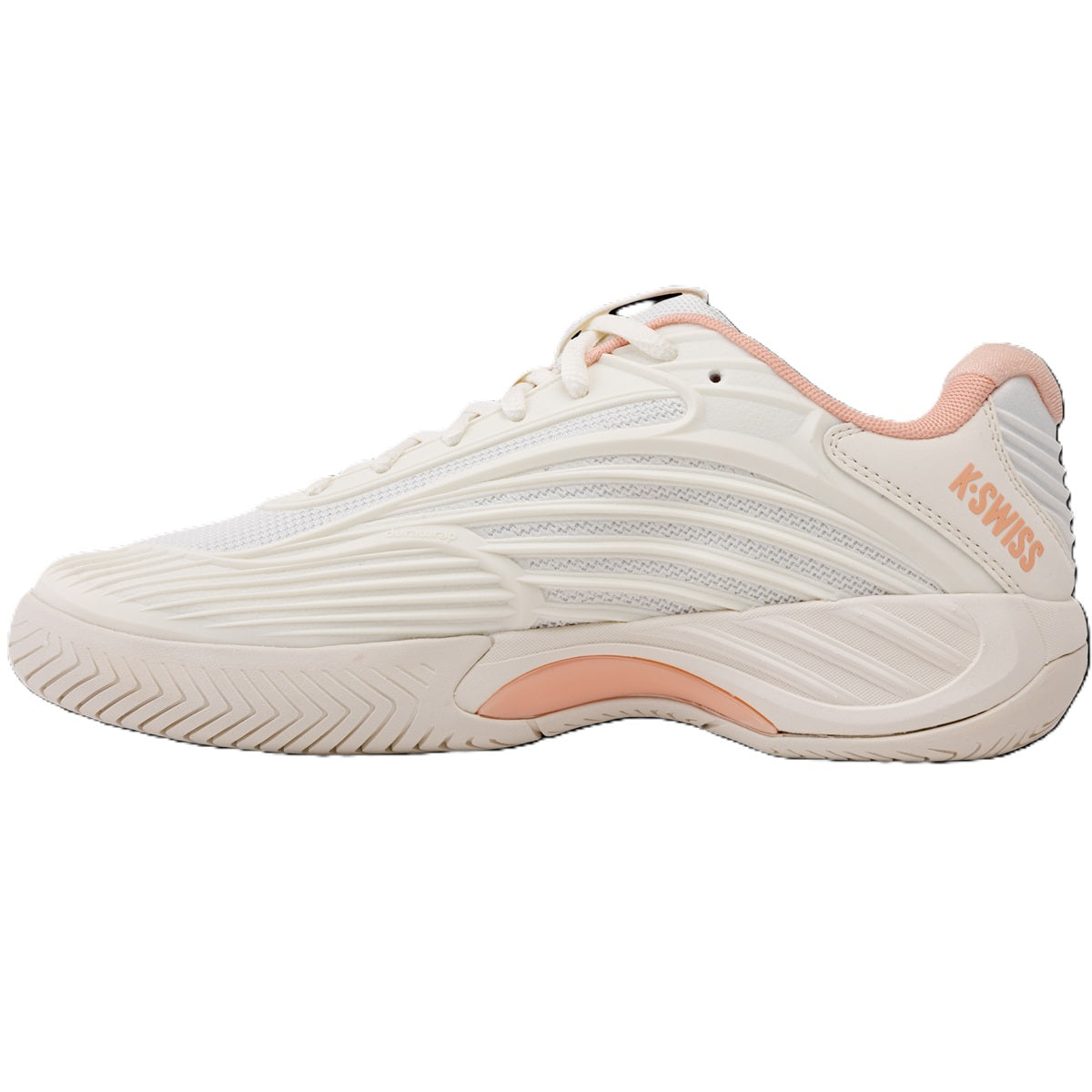 K-Swiss Women's Hypercourt Express 3 Tennis Shoes (Egret/Peach Parfait)