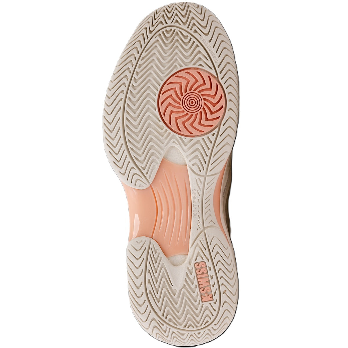 K-Swiss Women's Hypercourt Express 3 Tennis Shoes (Egret/Peach Parfait)