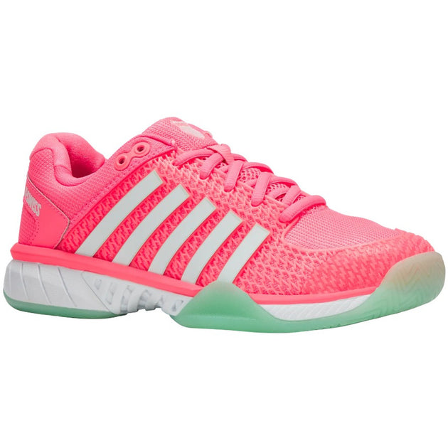 96563-649 K-Swiss Women's Express Light Pickleball Shoes (Neon Pastel Pink/Neon Mint/White)