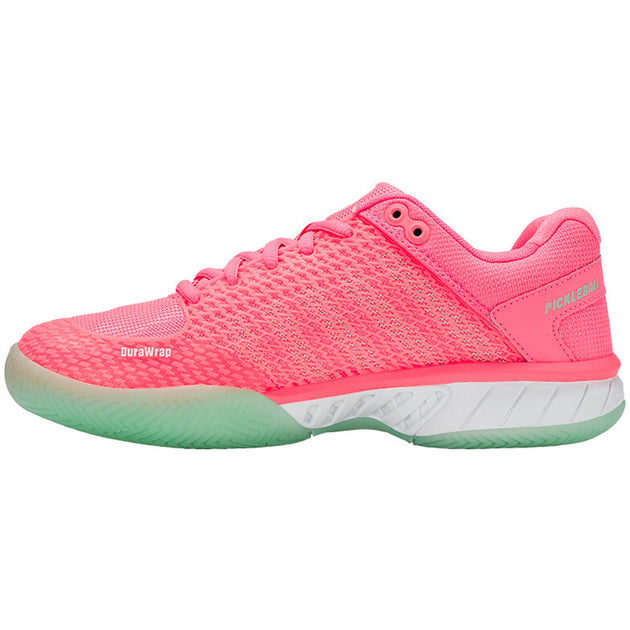 96563-649 K-Swiss Women's Express Light Pickleball Shoes (Neon Pastel Pink/Neon Mint/White)
