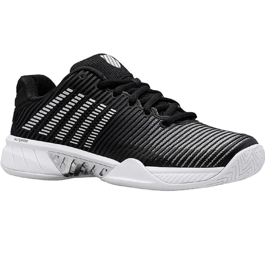 96613-085 K-Swiss Women's Hypercourt Express 2 Tennis Shoes (Black/White/Silver)