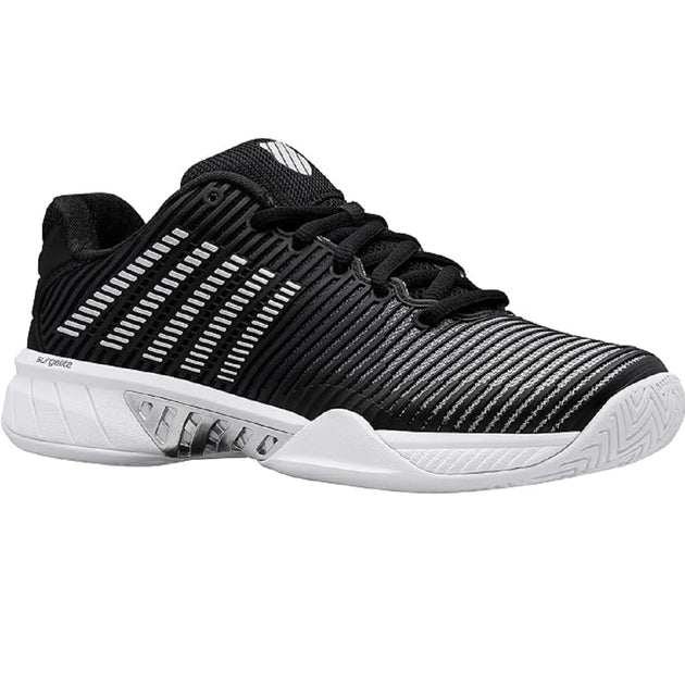 96613-085 K-Swiss Women's Hypercourt Express 2 Tennis Shoes (Black/White/Silver)