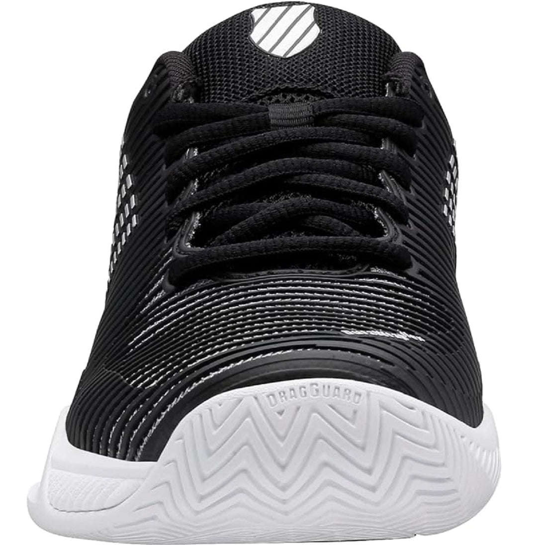 96613-085 K-Swiss Women's Hypercourt Express 2 Tennis Shoes (Black/White/Silver)