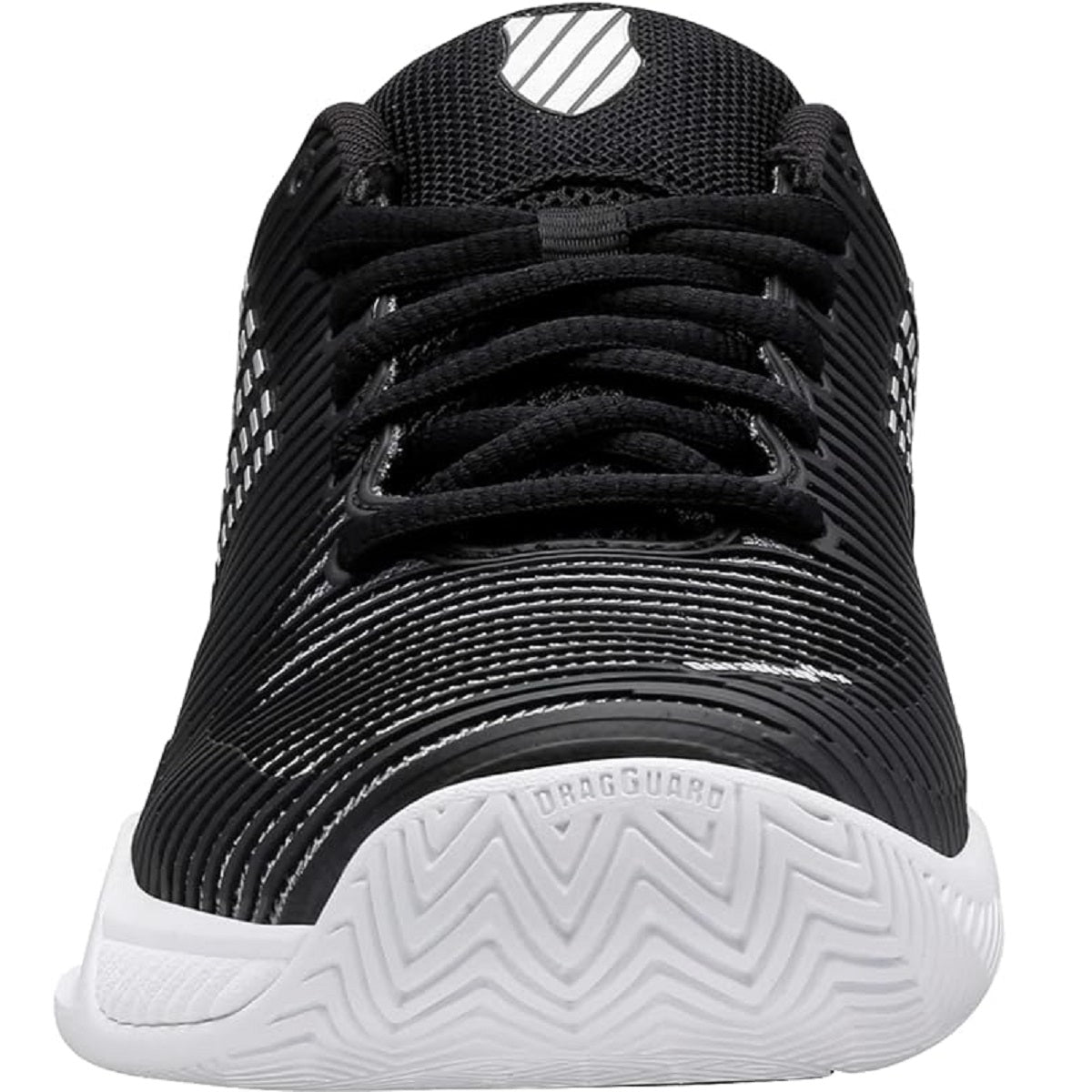 96613-085 K-Swiss Women's Hypercourt Express 2 Tennis Shoes (Black/White/Silver)