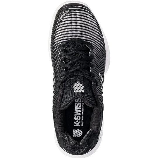 96613-085 K-Swiss Women's Hypercourt Express 2 Tennis Shoes (Black/White/Silver)