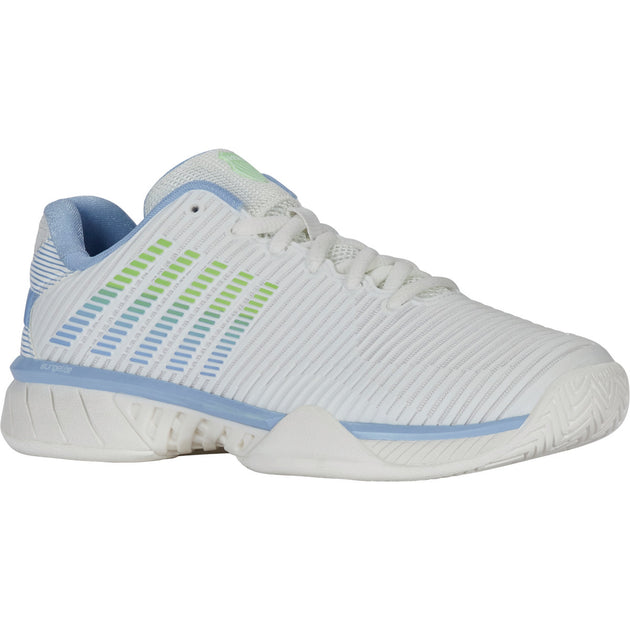 96613-126 K-Swiss Women’s Hypercourt Express 2 Tennis Shoes (Lucent White Dutch Canal Paradise Green)