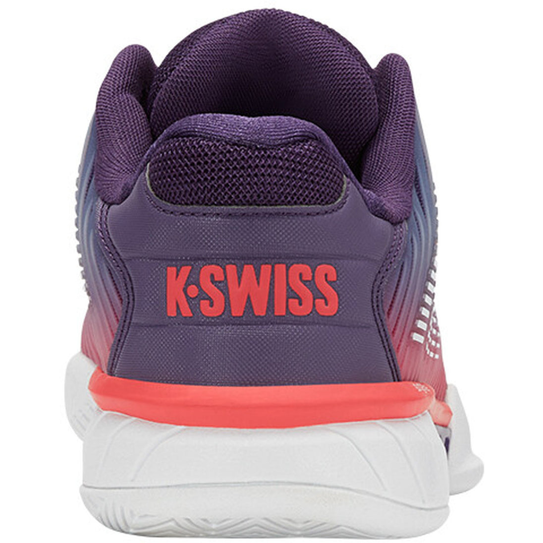 96613-593 K-Swiss Women's Hypercourt Express 2 Tennis Shoe (Purple Plumeria/White/Hot Coral)