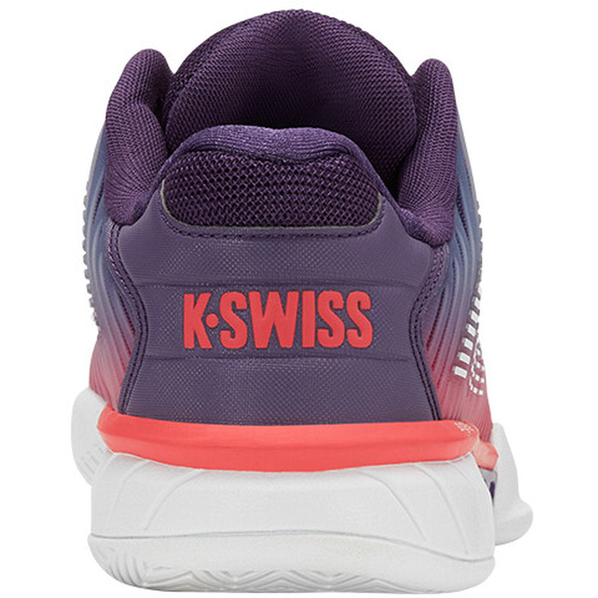 96613-593 K-Swiss Women's Hypercourt Express 2 Tennis Shoe (Purple Plumeria/White/Hot Coral)
