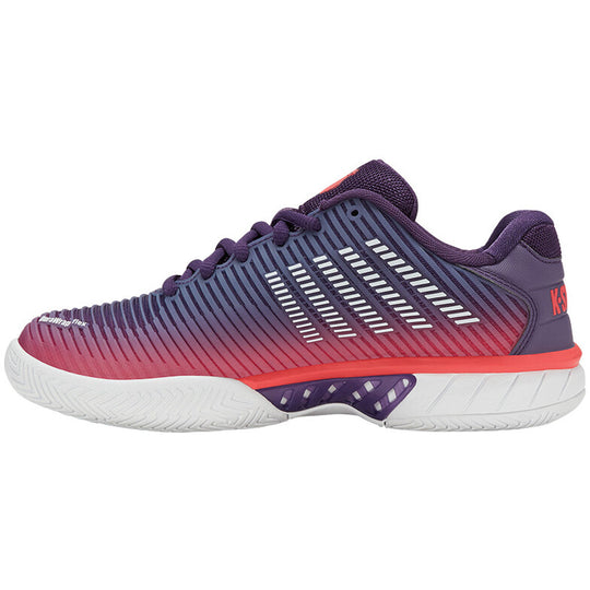 96613-593 K-Swiss Women's Hypercourt Express 2 Tennis Shoe (Purple Plumeria/White/Hot Coral)