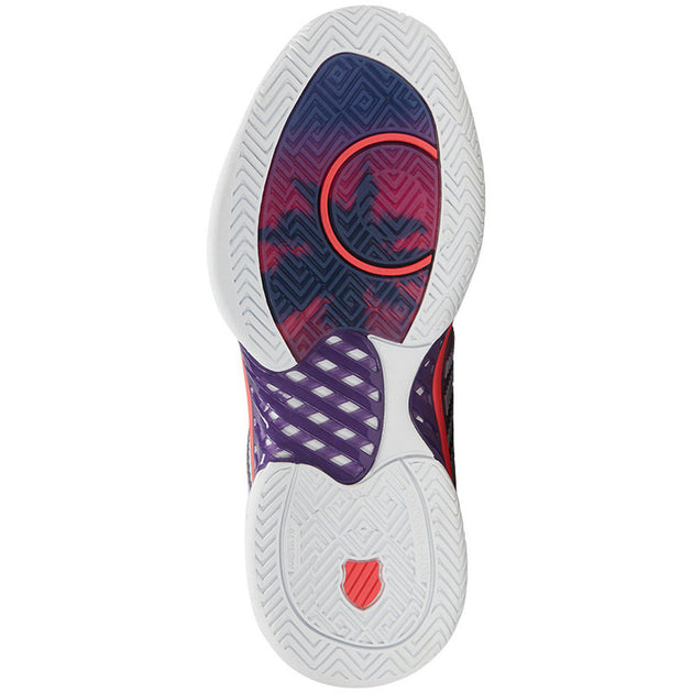 96613-593 K-Swiss Women's Hypercourt Express 2 Tennis Shoe (Purple Plumeria/White/Hot Coral)