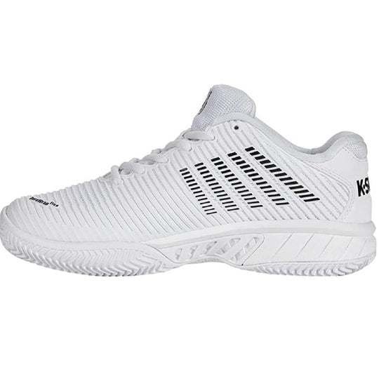 96614-102 K-Swiss Women's Hypercourt Express 2 HB Clay Court Tennis Shoes (White/Black) - Left