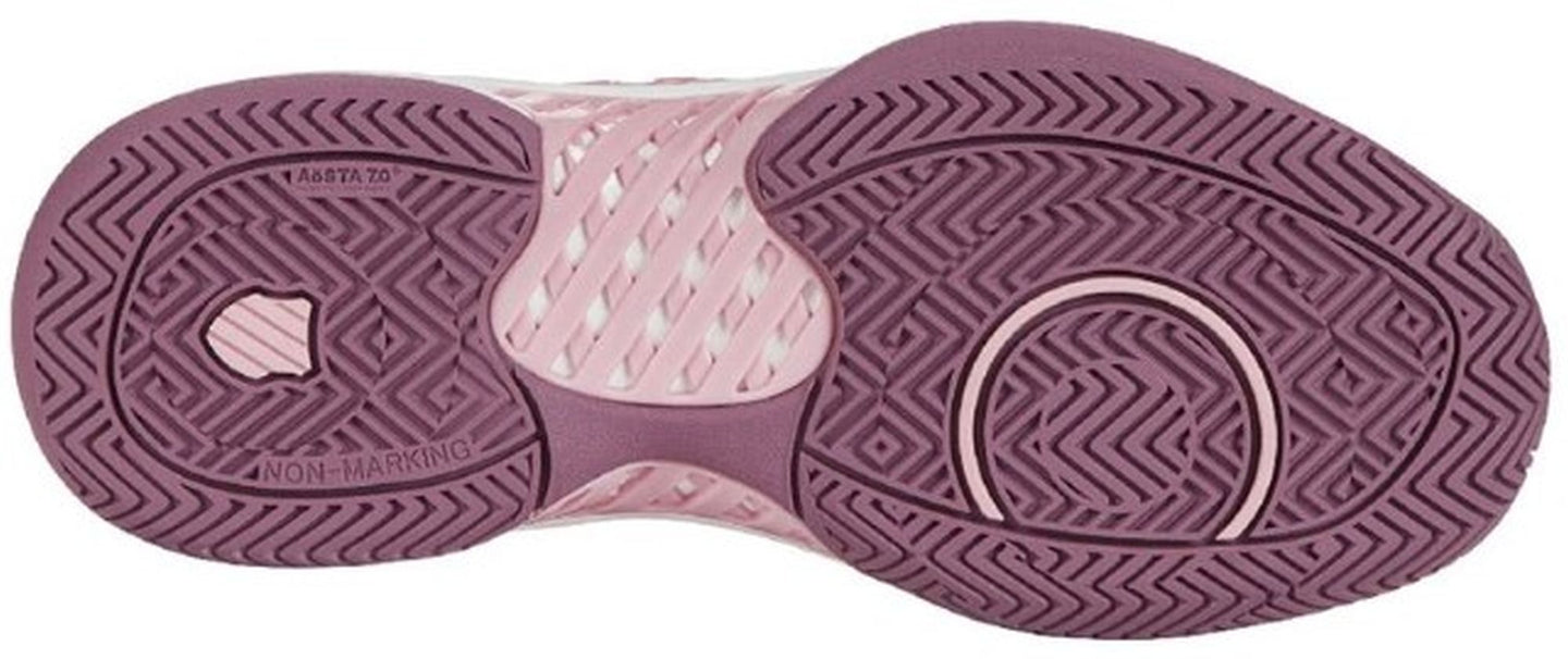96807-641 K-Swiss Women's Hypercourt Express 2 Wide Tennis Shoes (Pink/Grape Nectar/Orchid Haze)