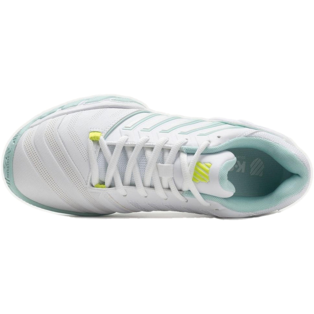 96989-132 K-Swiss Women's Bigshot Light 4 Tennis Shoes (White/Icy Morn/Love Bird)