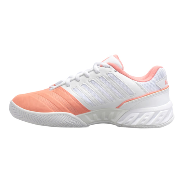 96989-683 K-Swiss Women's Bigshot Light 4 Tennis Shoes (Peach Amber/White/Asphalt)