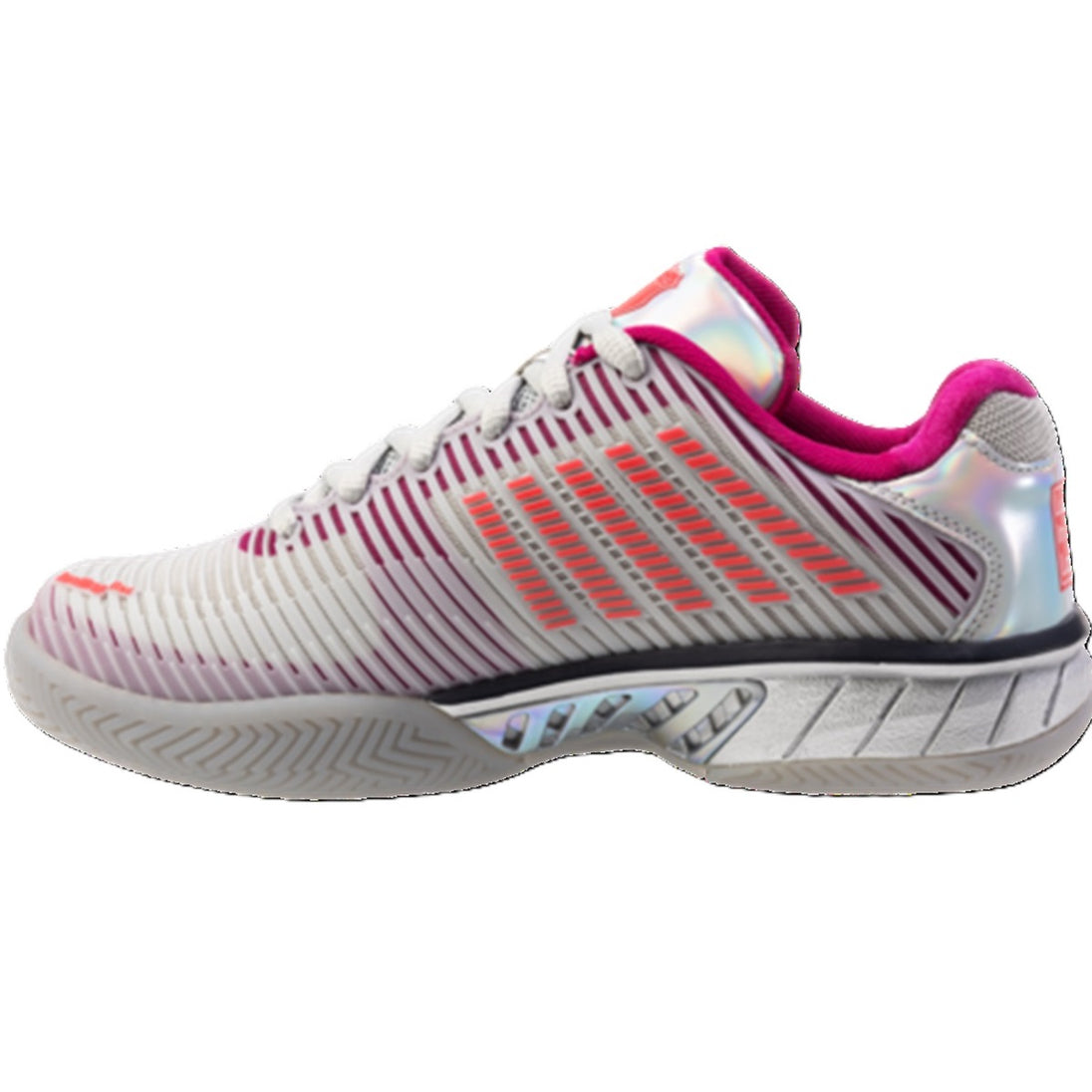 97382-093 K-Swiss Women's Hypercourt Express 2 X Lucky N Love Tennis Shoes (Harbor Mist/Silver) - Left