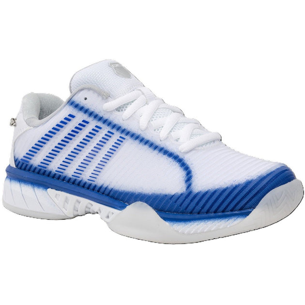 97382-110 K-Swiss Women's Hypercourt Express 2X Lucky N Love Tennis Shoes (White/Electric Blue/Silver)