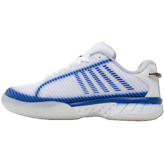97382-110 K-Swiss Women's Hypercourt Express 2X Lucky N Love Tennis Shoes (White/Electric Blue/Silver)