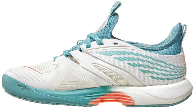 97392-143 K-Swiss Women's SpeedTrac Tennis Shoes (Blanc De Blanc/Nile Blue/Desert Flower)
