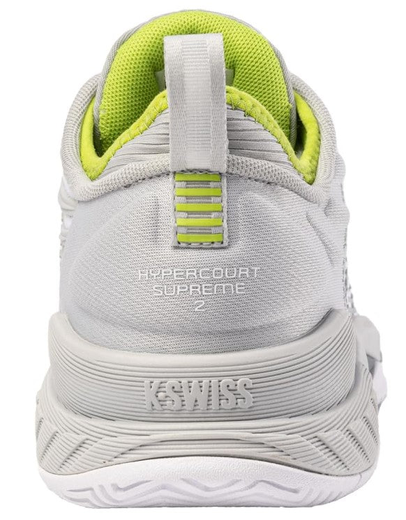 99071-034 K-Swiss Women's Hypercourt Supreme 2 Tennis Shoes (Gray Violet/White/Lime Green)