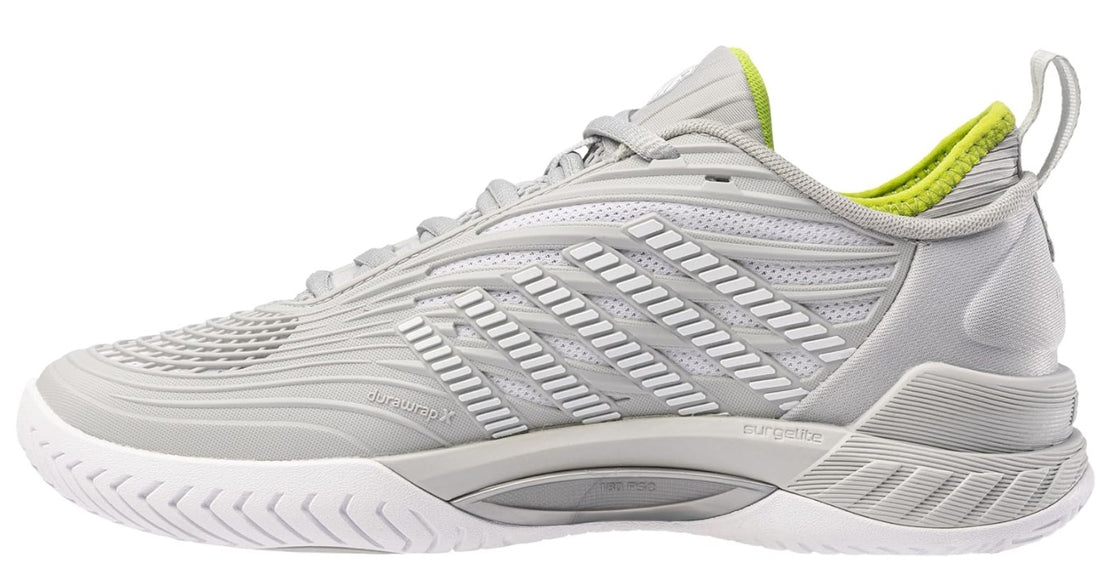 99071-034 K-Swiss Women's Hypercourt Supreme 2 Tennis Shoes (Gray Violet/White/Lime Green)