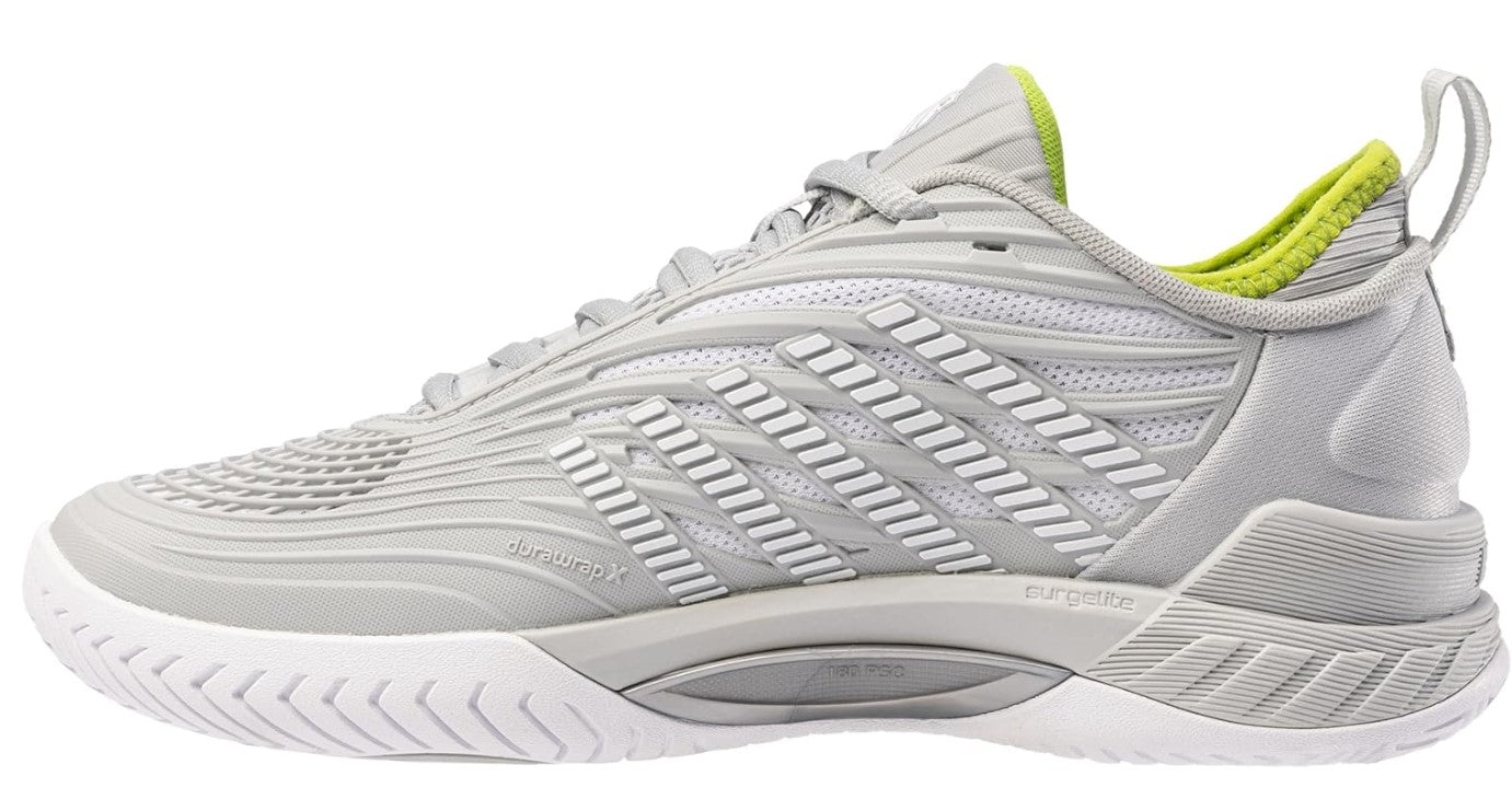 99071-034 K-Swiss Women's Hypercourt Supreme 2 Tennis Shoes (Gray Violet/White/Lime Green)