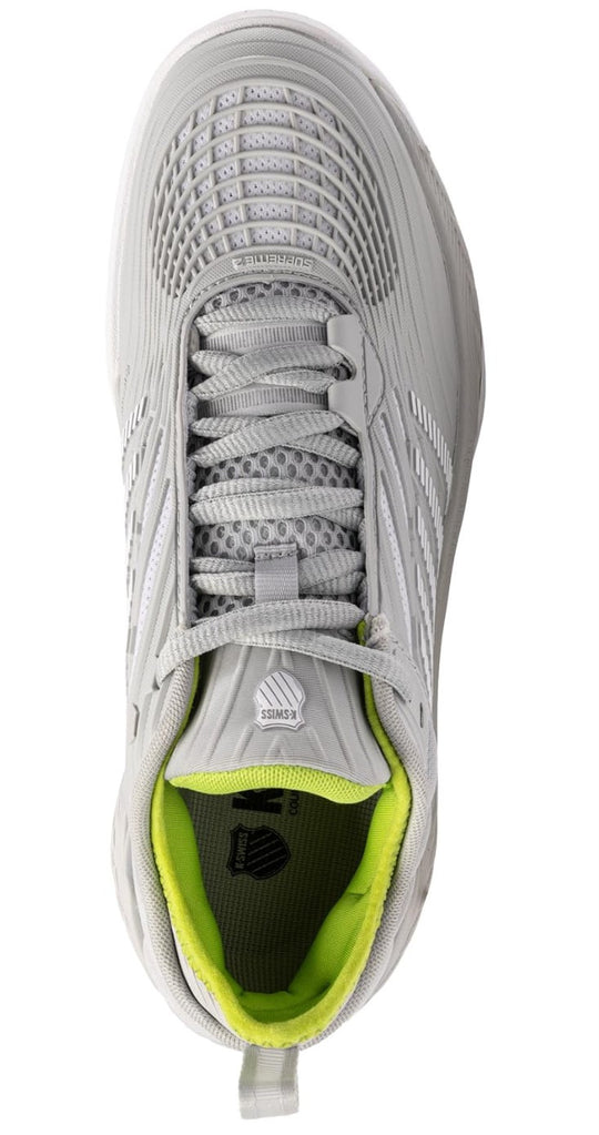 99071-034 K-Swiss Women's Hypercourt Supreme 2 Tennis Shoes (Gray Violet/White/Lime Green)