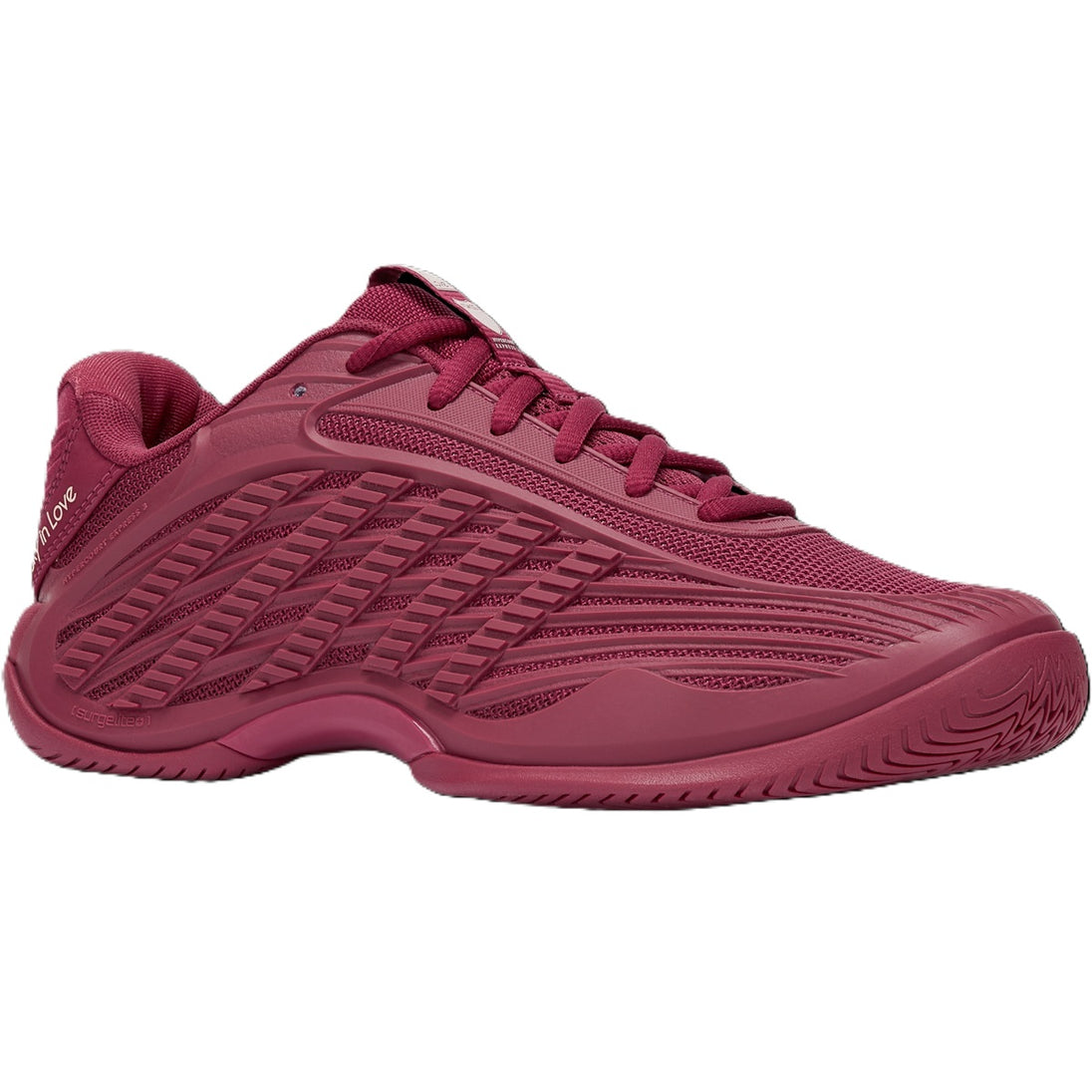 K-Swiss Women's Hypercourt Express 3 LIL Tennis Shoes (Merlot/Pink Salt) - side view