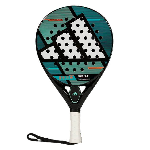 Adidas RX Series Padel Racket - bluish green face of racket